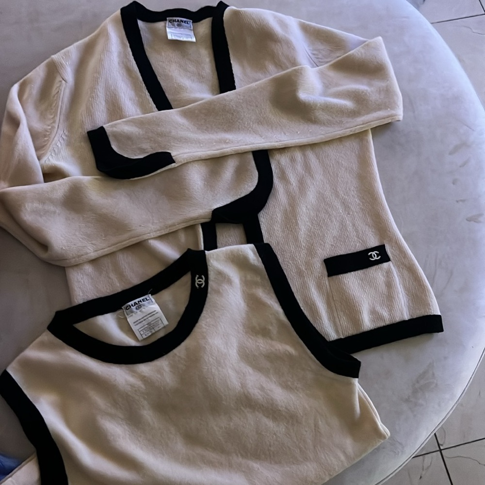 Chanel cashmere cardigan set WB